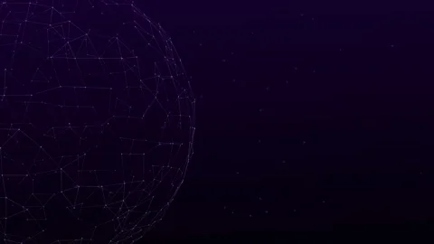 Earth globe sphere rotation on cyber space network background. Vertical Stock Footage 278304636