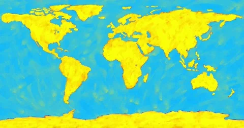 Earth globe texture crazy oils or oil crayon drawing Stock Footage 168015482