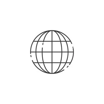 Earth, globe thin line icon. Linear vector illustration. Pictogram isolated on Stock Illustration