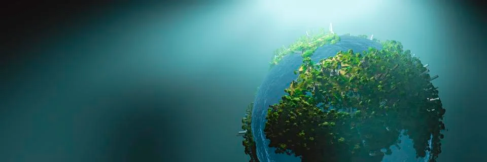 Earth globe with trees Stock Illustration
