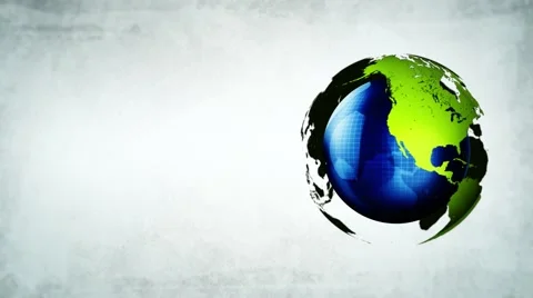 Earth globe turn around loop, spinning world concept of world green energy li Stock Footage 61093849