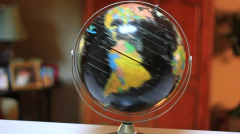 EARTH GLOBE TURNING Stock Footage 912591