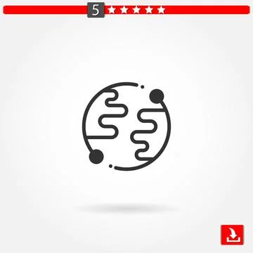 Earth globe vector icon Stock Illustration