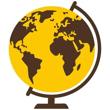 Earth globe vector icon Illustrazione stock