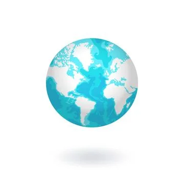 Earth globe. Vector illustration isolated on white background Illustrazione stock