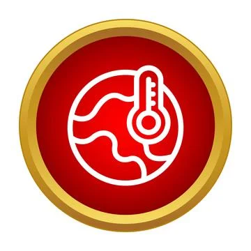 Earth globe warming icon showing climate change Stock Illustration