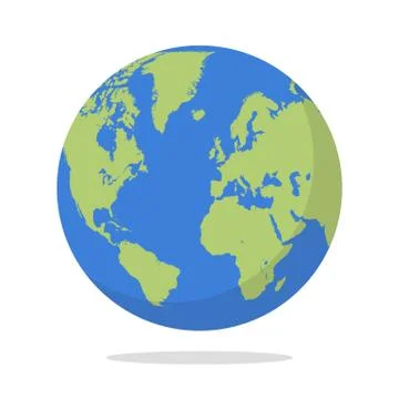 Earth globe on white background Stock Illustration