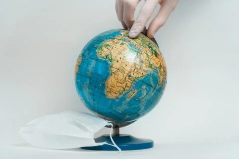 Earth globe on white background Stock Photos
