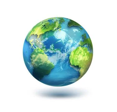 Earth globe on white background.Elements of this image furnished by NASA. ... Фото