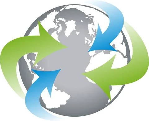 Earth, globe, world globe, logo Stock Illustration