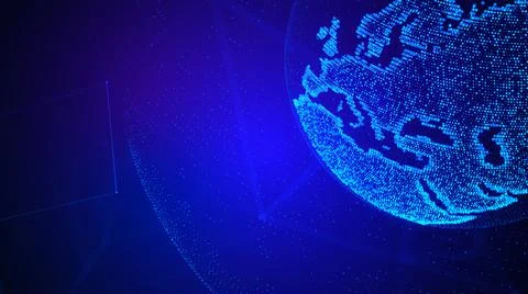 Earth Globe world map. Background with Light Effect. Global International Stock-Illustration