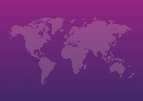 Earth globe world map of dots Stock Illustration