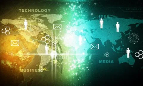 Earth globe with world map Stock Illustration