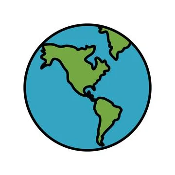 Earth globe world map vector illustration Stock Illustration