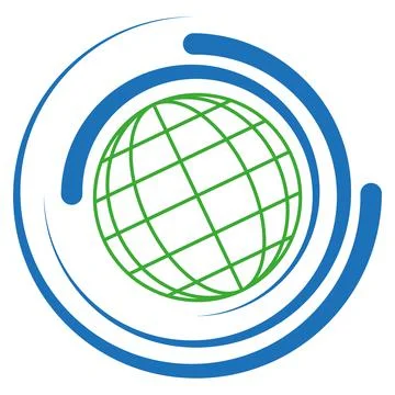 Earth, globe, world sphere, environment, background, logo Stock Illustration