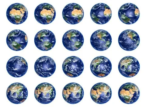 Earth Globes collection Stock Illustration