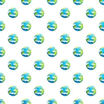 Earth globes pattern representing geography and environment Stock Illustration
