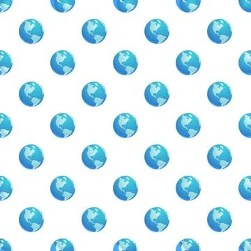 Earth globes pattern representing global connectivity and travel Stock Illustration