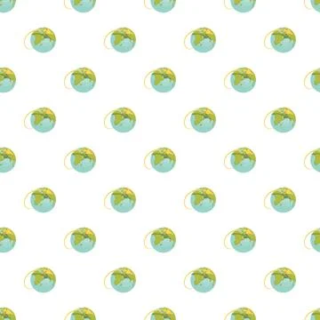 Earth globes pattern representing global business and connection Stock Illustration