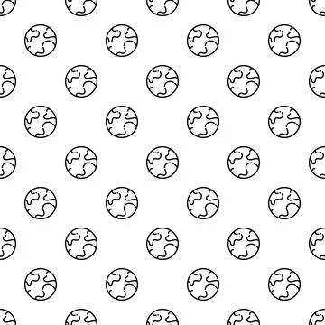 Earth globes seamless pattern for global background Stock Illustration