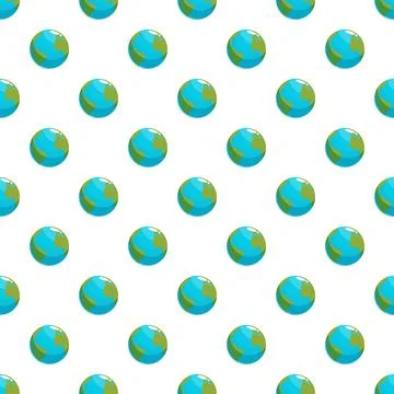 Earth globes seamless pattern representing global community Illustrazione stock