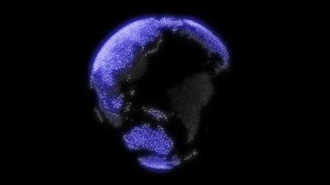 Earth glow blue Stock Footage 100643977