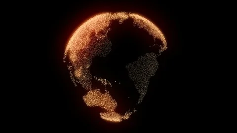 Earth glow orange Stock Footage 100643965
