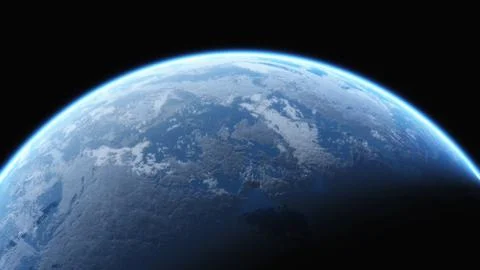 Earth glow in space Illustrazione stock