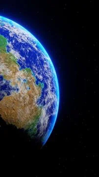 Earth glows softly against starry space Stock-Illustration