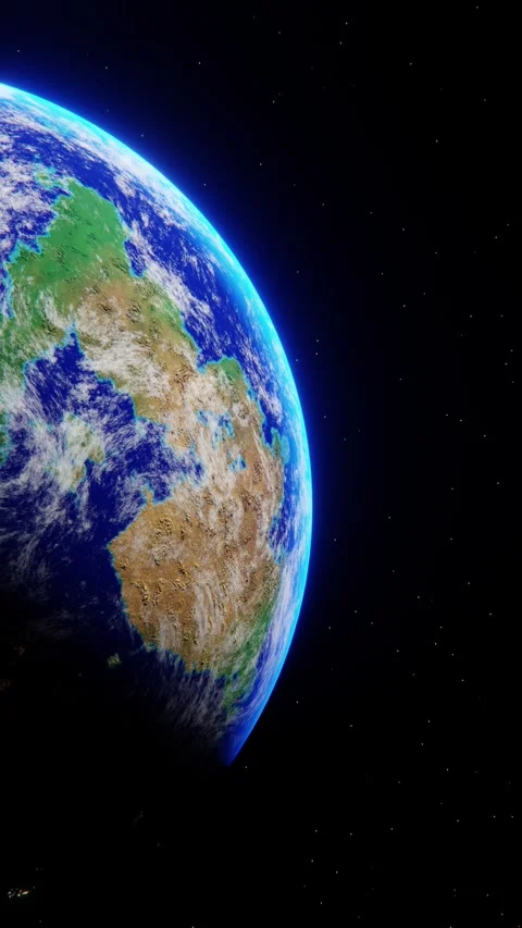 Earth glows softly from space, blue and green 動画素材 344558895
