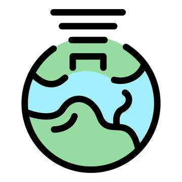 Earth gravity force pulling objects towards planet center Illustrazione stock