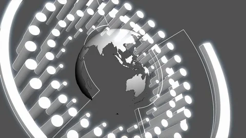 Earth gray globe world background Stock Footage 90685766