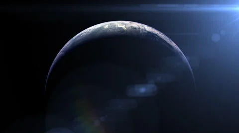 Earth with a great Lens Flare Stockbeeldmateriaal 59013884