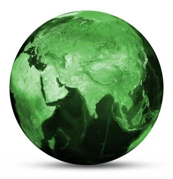 Earth green map 3d rendering イラスト素材