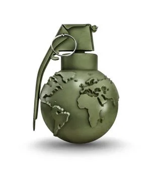 Earth grenade Illustrazione stock