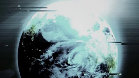 Earth grid glitch Video stock 75897654