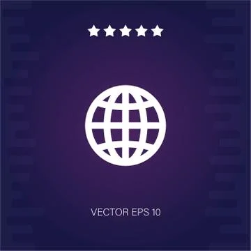 Earth grid vector icon Stock Illustration