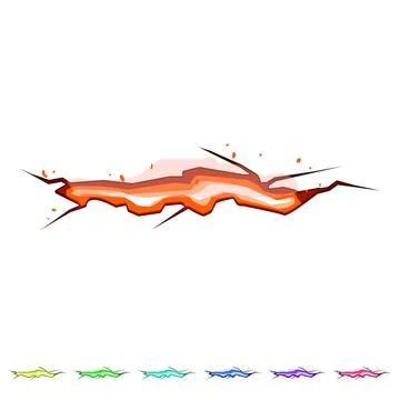 Earth ground crack cartoon vector graphic 库存插图