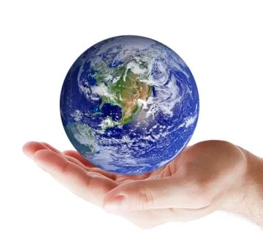 Earth in hand Stock Illustration