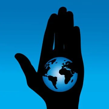 Earth on hand Stock Illustration