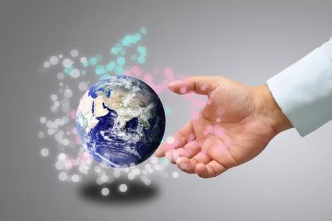 Earth in hand Stock Photos