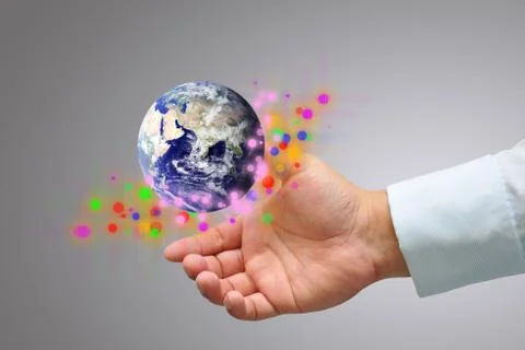 Earth in hand Stock Photos