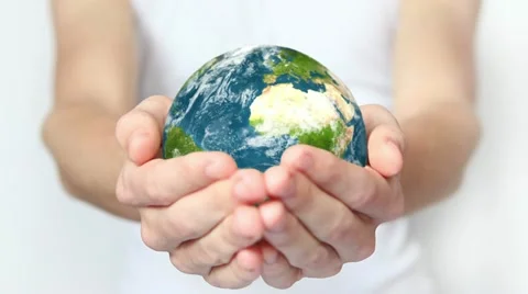 Earth in hands. Vídeo Stock 20592680