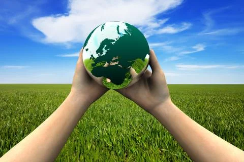 Earth in hands Stock-Illustration