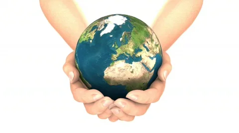  EARTH IN HANDS LOOP Stock-Footage 286487