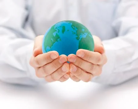 Earth in hands Stock Photos