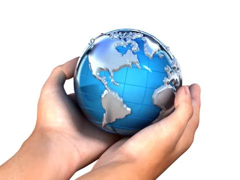 Earth in hands Foto stock