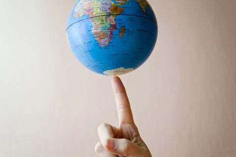 The earth in hands Stock Photos