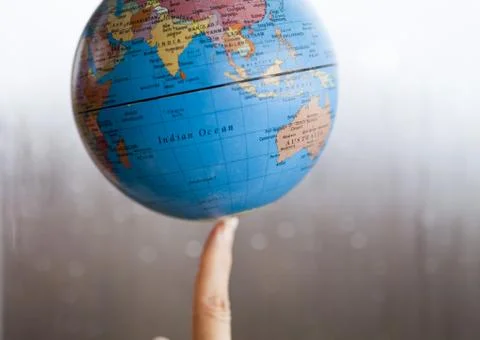 The earth in hands Stock Photos