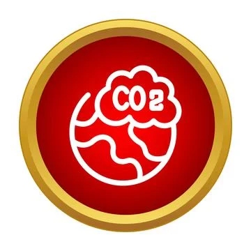 Earth having co2 cloud representing global warming Stock Illustration